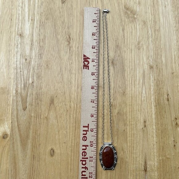 Ray Youmans Dinosaur Therapod Gembone Pendant Necklace Sterling 20" Silver 25.0g - Picture 10 of 12